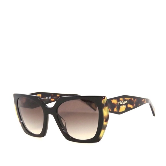 Prada 15WS 15 3890A7 Black Medium Tortoise Gray Gradient Sunglasses PR15WS - Picture 1 of 5